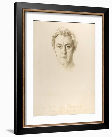 John Barrymore, 1923 (Crayon on Paper)-John Singer Sargent-Framed Giclee Print