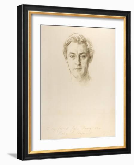 John Barrymore, 1923 (Crayon on Paper)-John Singer Sargent-Framed Giclee Print