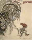 Princess Tuvstarr Is Still Sitting There Wistfully Looking into the Water, 1913-John Bauer-Giclee Print