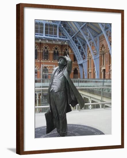 John Betjeman Statue, St. Pancras International Train Station, London, England, United Kingdom-Ethel Davies-Framed Photographic Print