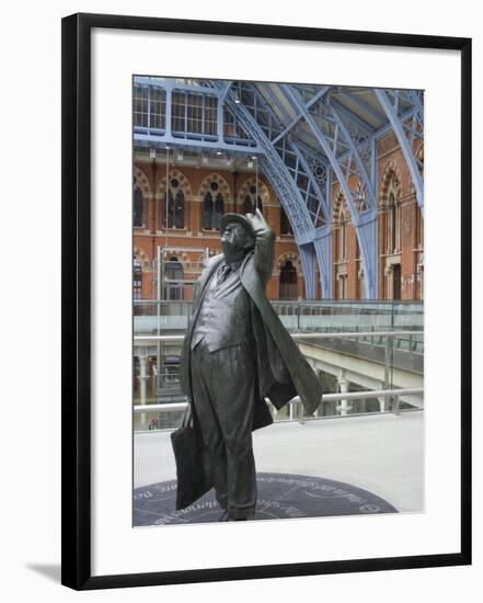 John Betjeman Statue, St. Pancras International Train Station, London, England, United Kingdom-Ethel Davies-Framed Photographic Print