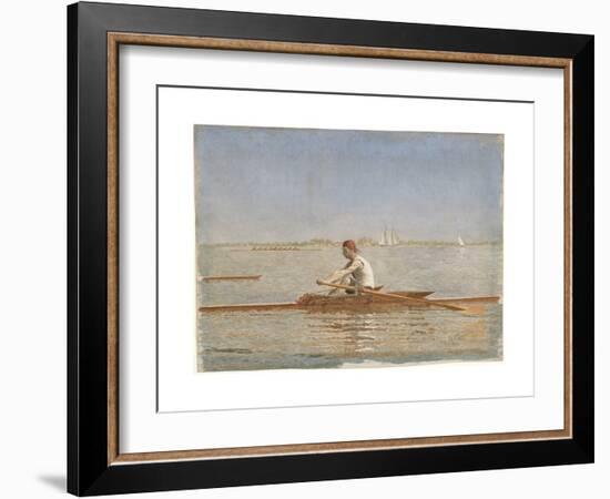 John Biglin in a Single Scull, 1873-Thomas Cowperthwait Eakins-Framed Giclee Print