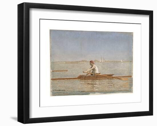 John Biglin in a Single Scull, 1873-Thomas Cowperthwait Eakins-Framed Giclee Print