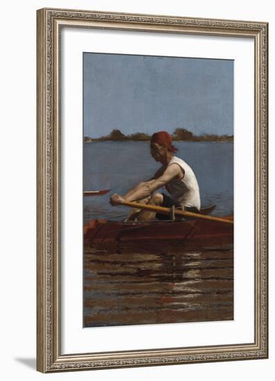 John Biglin in a Single Scull - Portrait-Thomas Eakins-Framed Premium Giclee Print