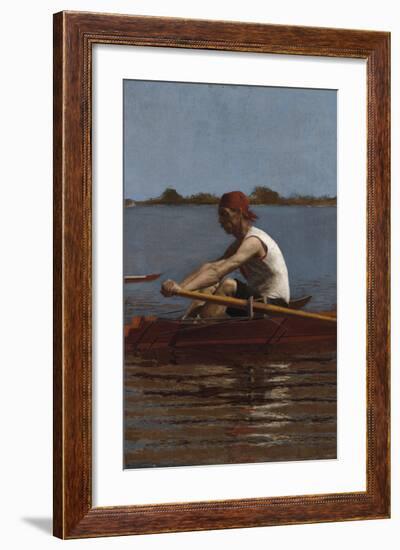 John Biglin in a Single Scull - Portrait-Thomas Eakins-Framed Premium Giclee Print