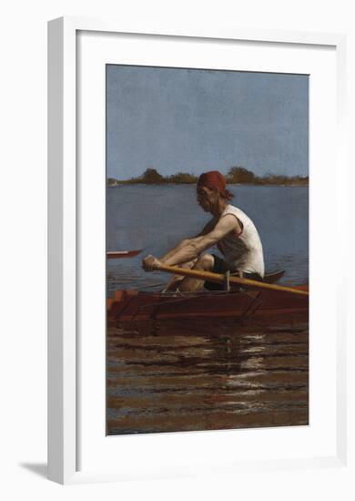 John Biglin in a Single Scull - Portrait-Thomas Eakins-Framed Premium Giclee Print