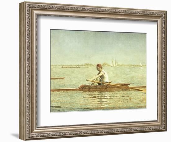 John Biglin in a Single Scull-Thomas Cowperthwait Eakins-Framed Giclee Print