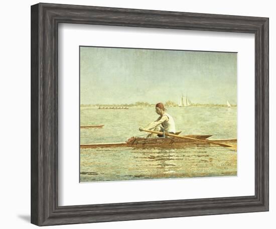 John Biglin in a Single Scull-Thomas Cowperthwait Eakins-Framed Giclee Print