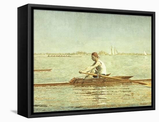 John Biglin in a Single Scull-Thomas Cowperthwait Eakins-Framed Premier Image Canvas