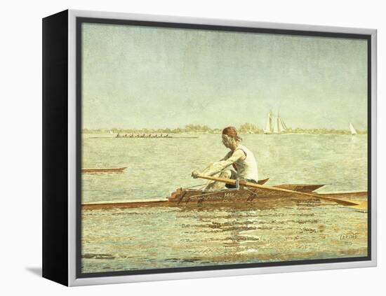 John Biglin in a Single Scull-Thomas Cowperthwait Eakins-Framed Premier Image Canvas