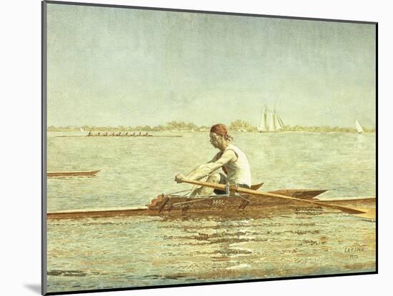 John Biglin in a Single Scull-Thomas Cowperthwait Eakins-Mounted Giclee Print