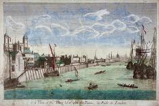 View Near Limehouse Bridge, London, Looking Down the River Thames, 1751-John Boydell-Giclee Print