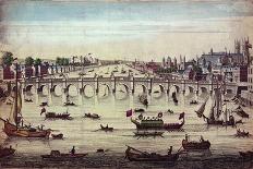Westminster Bridge, Looking Westward, 1747-John Boydell-Framed Giclee Print