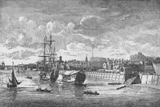 View of the Tower of London with Boats on the River Thames, 1751-John Boydell-Giclee Print
