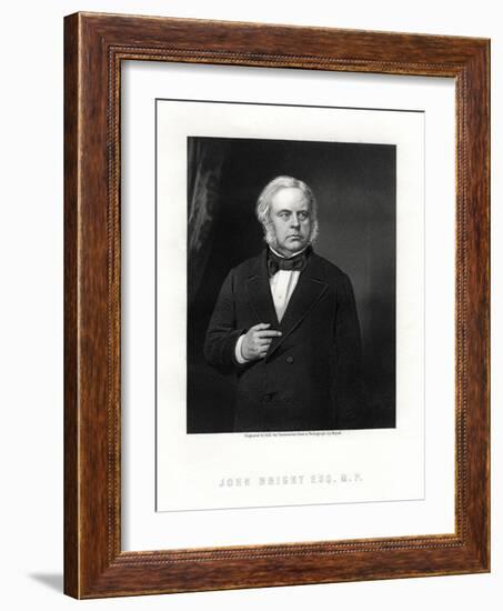 John Bright, British Radical and Liberal Statesman, 19th Century-W Holl-Framed Giclee Print