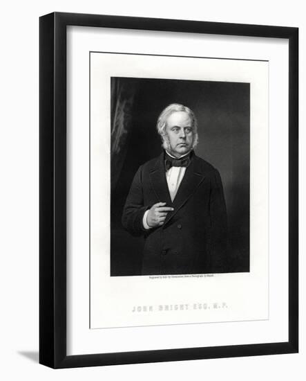 John Bright, British Radical and Liberal Statesman, 19th Century-W Holl-Framed Giclee Print