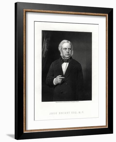 John Bright, British Radical and Liberal Statesman, 19th Century-W Holl-Framed Giclee Print