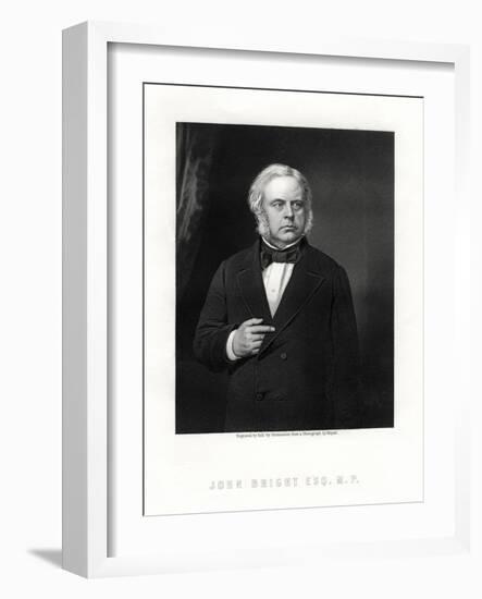 John Bright, British Radical and Liberal Statesman, 19th Century-W Holl-Framed Giclee Print