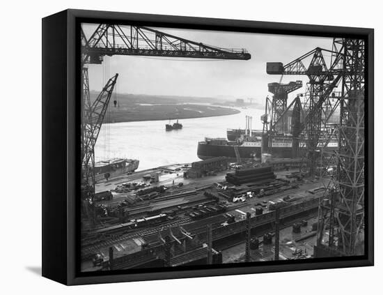 John Brown's Shipyard on the Clyde-null-Framed Premier Image Canvas