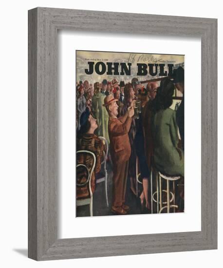 John Bull, Alcoholic Short Men Queues Magazine, UK, 1946-null-Framed Giclee Print