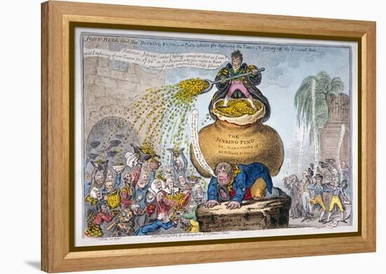 John Bull and the Sinking Fund, 1807-James Gillray-Framed Premier Image Canvas