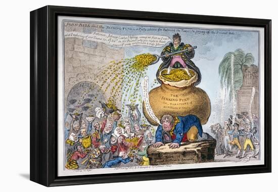 John Bull and the Sinking Fund, 1807-James Gillray-Framed Premier Image Canvas