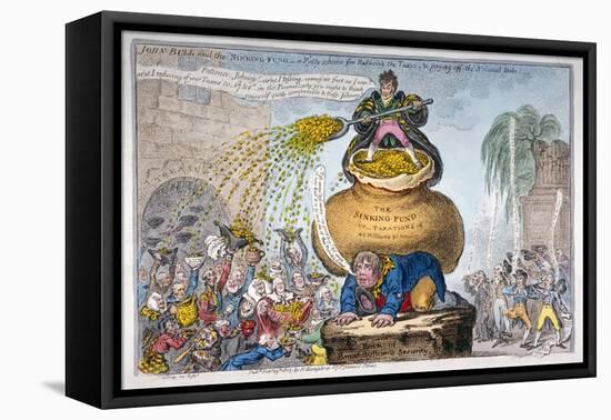 John Bull and the Sinking Fund, 1807-James Gillray-Framed Premier Image Canvas