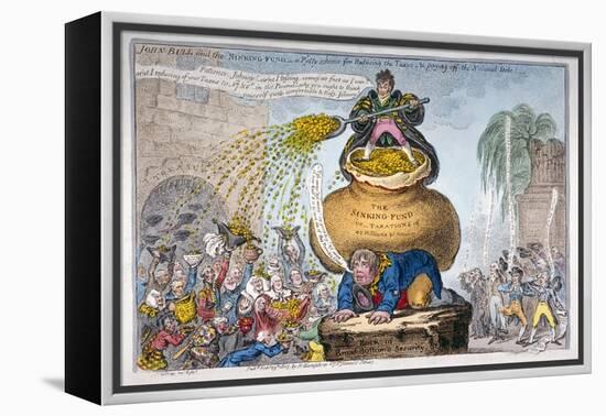 John Bull and the Sinking Fund, 1807-James Gillray-Framed Premier Image Canvas