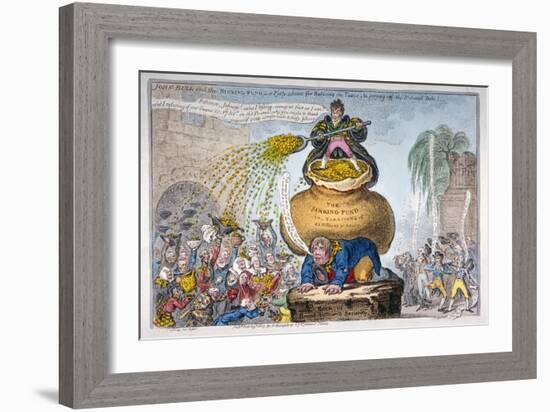 John Bull and the Sinking Fund, 1807-James Gillray-Framed Giclee Print