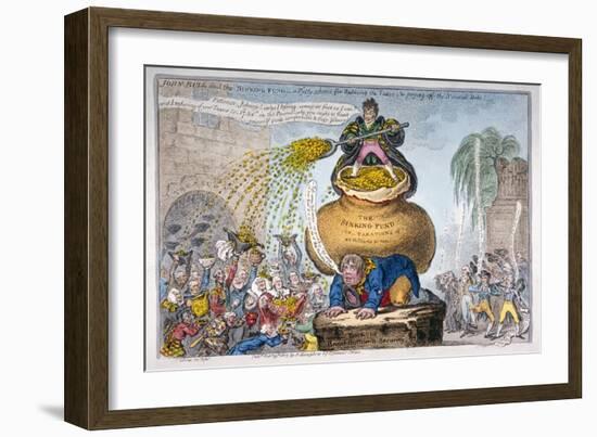 John Bull and the Sinking Fund, 1807-James Gillray-Framed Giclee Print