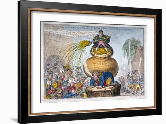 John Bull and the Sinking Fund, 1807-James Gillray-Framed Giclee Print