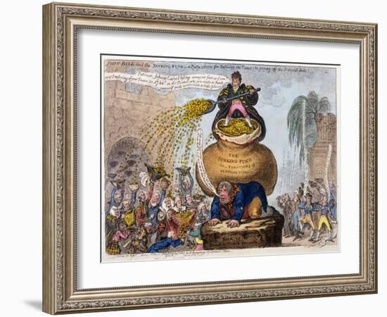 John Bull and the Sinking Fund-James Gillray-Framed Giclee Print