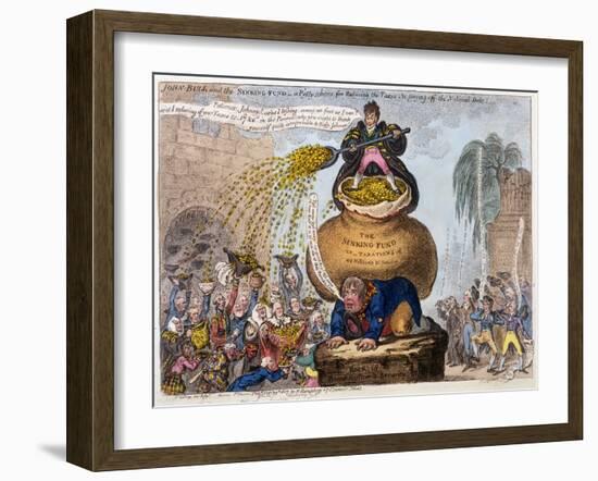 John Bull and the Sinking Fund-James Gillray-Framed Giclee Print