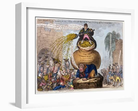 John Bull and the Sinking Fund-James Gillray-Framed Giclee Print