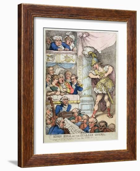 John Bull at the Italian Opera, 1811-Thomas Rowlandson-Framed Giclee Print