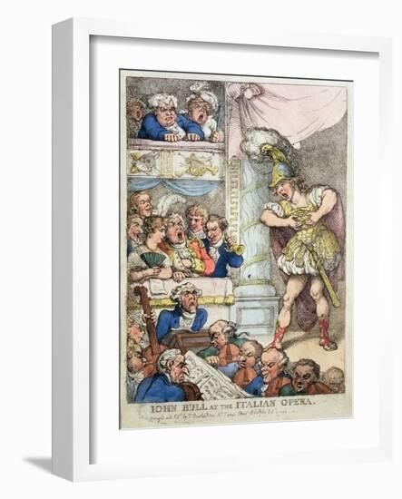 John Bull at the Italian Opera, 1811-Thomas Rowlandson-Framed Giclee Print