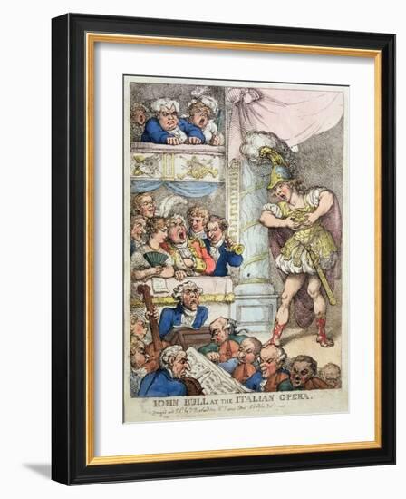 John Bull at the Italian Opera, 1811-Thomas Rowlandson-Framed Giclee Print