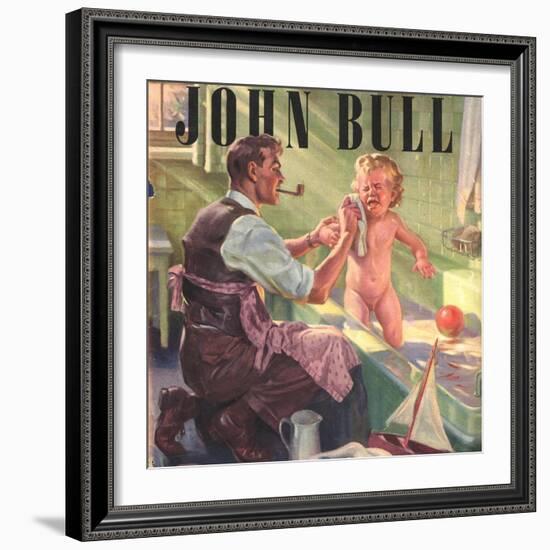 John Bull, Babies Baths Fathers Pipes Smoking Decor Bathrooms Magazine, UK, 1947-null-Framed Giclee Print