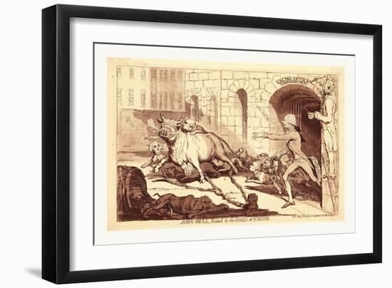 John Bull, Baited by the Dogs of Excise, 1790-null-Framed Giclee Print