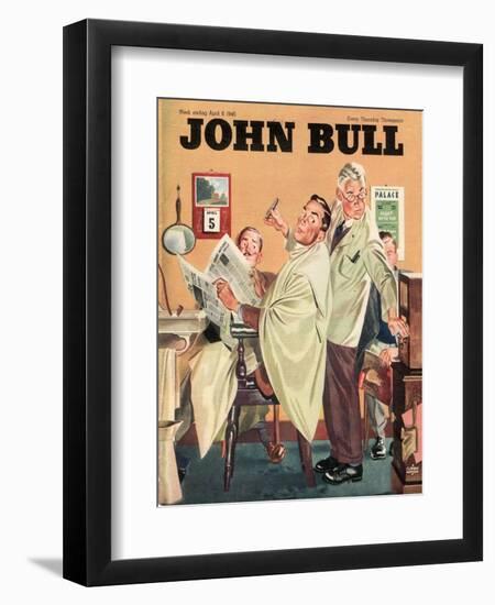 John Bull, Barbers Mens Radios Magazine, UK, 1950-null-Framed Giclee Print