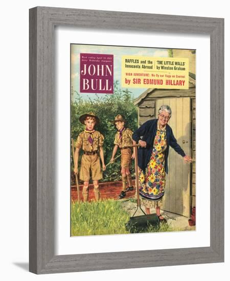 John Bull, Bob a Job Sheds Boy Scouts Magazine, UK, 1950-null-Framed Giclee Print