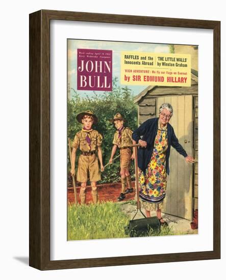 John Bull, Bob a Job Sheds Boy Scouts Magazine, UK, 1950-null-Framed Giclee Print