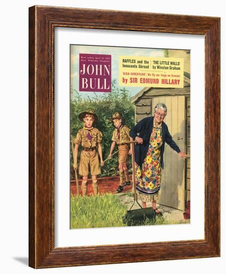 John Bull, Bob a Job Sheds Boy Scouts Magazine, UK, 1950-null-Framed Giclee Print