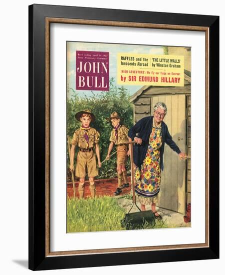 John Bull, Bob a Job Sheds Boy Scouts Magazine, UK, 1950-null-Framed Giclee Print