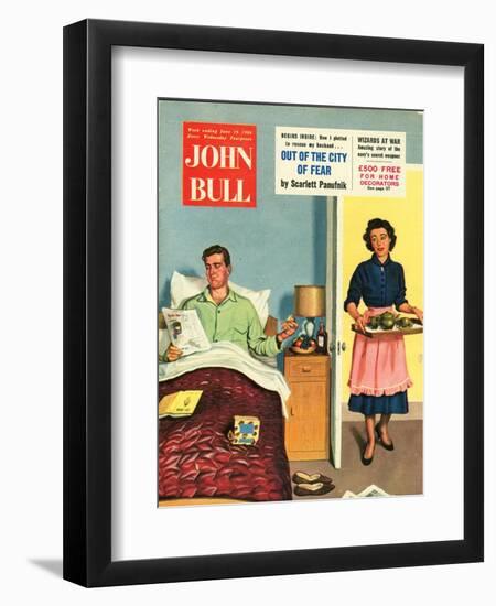 John Bull, Breakfast in Bed Father's Day Magazine, UK, 1950-null-Framed Giclee Print