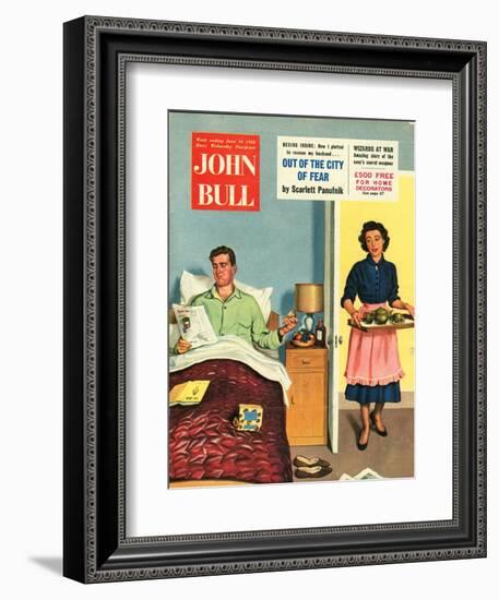 John Bull, Breakfast in Bed Father's Day Magazine, UK, 1950-null-Framed Giclee Print