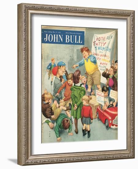 John Bull, Campaigns Politics Soap Boxes Voting Elections Education Magazine, UK, 1950-null-Framed Giclee Print