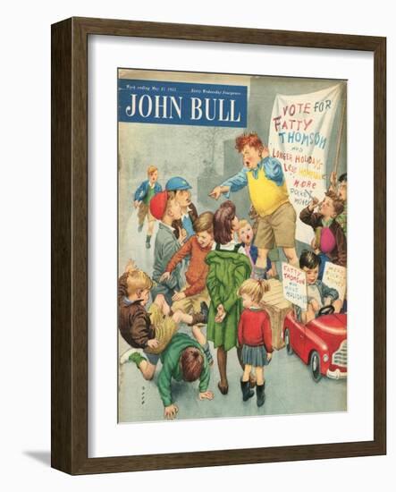 John Bull, Campaigns Politics Soap Boxes Voting Elections Education Magazine, UK, 1950-null-Framed Giclee Print