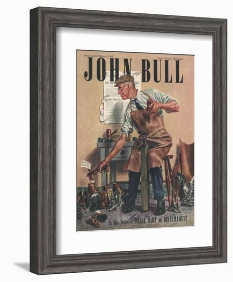 John Bull, Cobblers Shoe Menders Repairing Man Shoes Magazine, UK, 1947-null-Framed Giclee Print