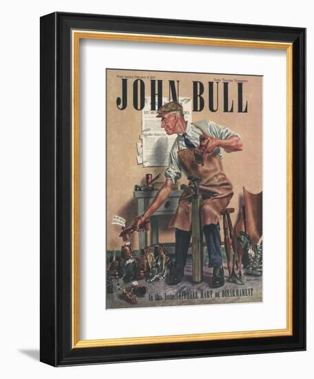 John Bull, Cobblers Shoe Menders Repairing Man Shoes Magazine, UK, 1947-null-Framed Giclee Print